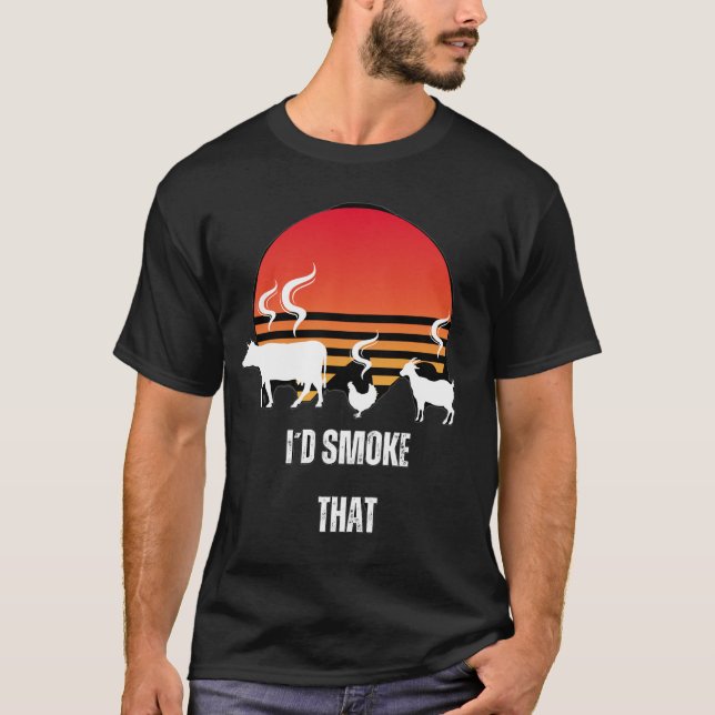 T-shirt Flames de barbecue : Conception sensorielle (Devant)