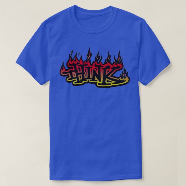 T-shirt Flames pense skboard design (Design devant)