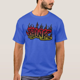 T-shirt Flames pense skboard design
