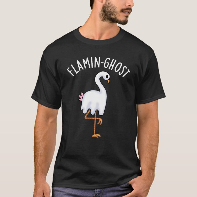 T-shirt Flamin-fantôme Funny Flamant rose Fantôme Pun Fant (Devant)