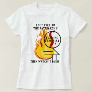 T-shirt Flaming Feminist brûle le patriarcat 7