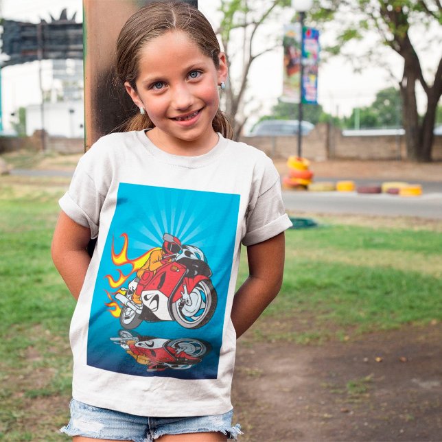 T-shirt Flaming Motorcycliste Girls (Créateur téléchargé)