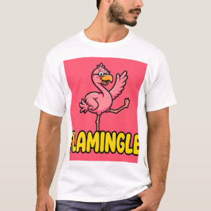 T-shirt Flamingle drôle Flamant Rose Amateur d'oiseaux