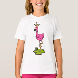 T-shirt Flamingo as Princess with Crown