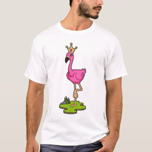 T-shirt Flamingo as Princess with Crown