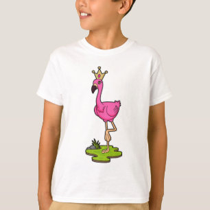 T-shirt Flamingo as Princess with Crown