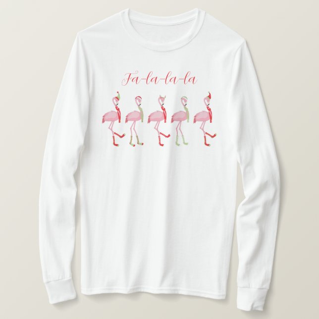 T-shirt Flamingo de Noël (Design devant)