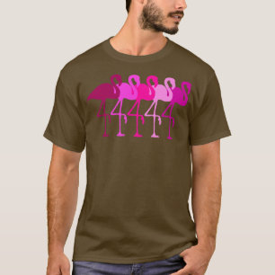 T-shirt Flamingo Flamingos Walk Pink Colorful Retro Gift 
