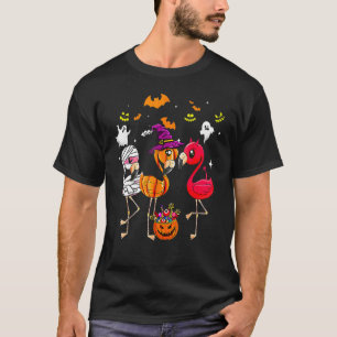 T-shirt Flamingo Halloween Flamingoween Sorcière Vampire M