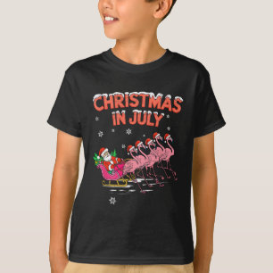 T-shirt Flamingo Noël en juillet Xmas Eté Noël Femmes