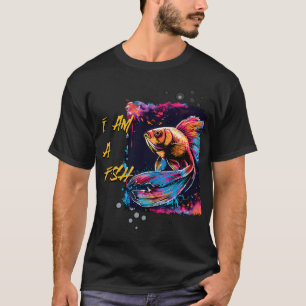 T-shirt Flamingo Pêcheur Canne à pêche Poisson