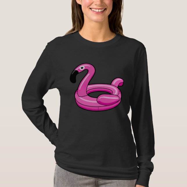 T-shirt Flamingo Pool Floaty (Devant)