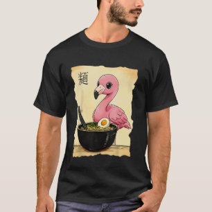 T-shirt Flamingo Ramen Japonais Kawaii Anime Flamingo