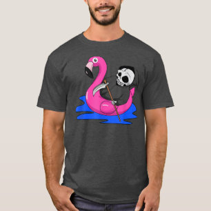 T-shirt Flamingo Summer Funny Grim Reaper Angel Of Death H