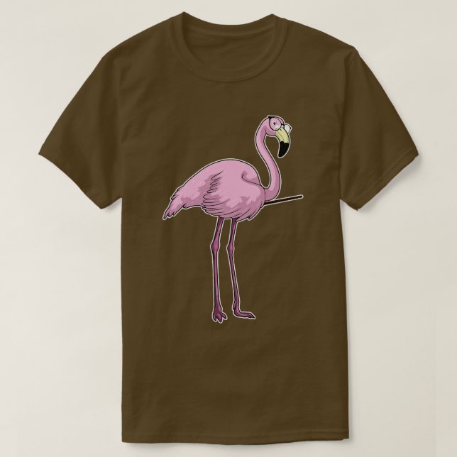 T-shirt Flamingo Teacher Pointer (Design devant)