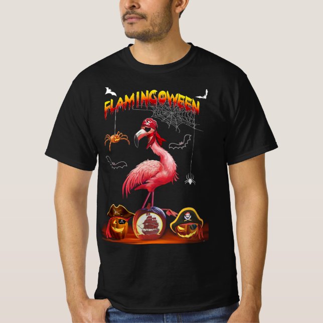 T-SHIRT FLAMINGOWEEN (Devant)