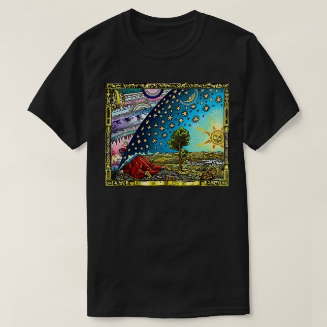 T-shirt Flammarion Engraving Terre plate (Design devant)