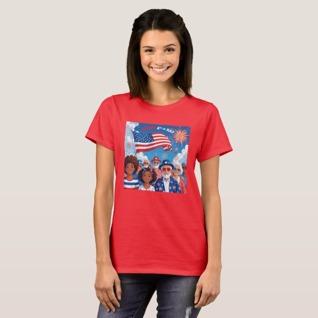 T-shirt Flamme Américaine (Devant entier)