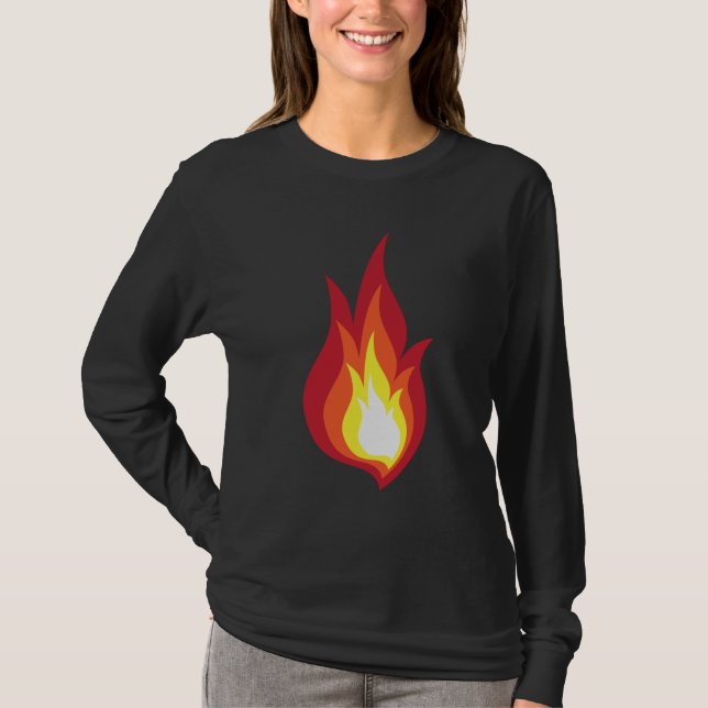 T-shirt Flamme de costume du feu - elle rougeoie des feux (Devant)