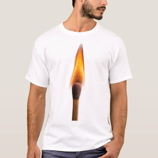 T-shirt Flamme de l'allumette qui brûle – Étincelle de feu (Devant)