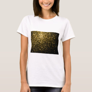 T-shirt Flamme de parties scintillant jaune foncé