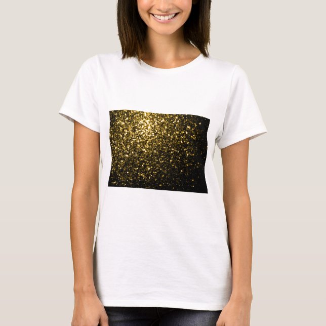 T-shirt Flamme de parties scintillant jaune foncé (Devant)