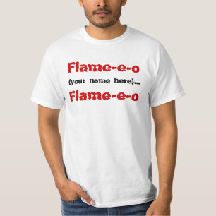 T-shirt Flamme-e-o, (votre nom ici)…, Flamme-e-o