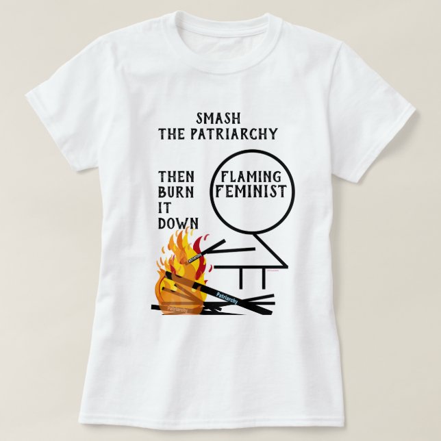 T-shirt Flamme féministe Smash le patriarcat RBG 9 (Design devant)