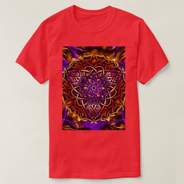 T-shirt Flamme Forge Céltic Knotwork Triquetra Mandala (Design devant)