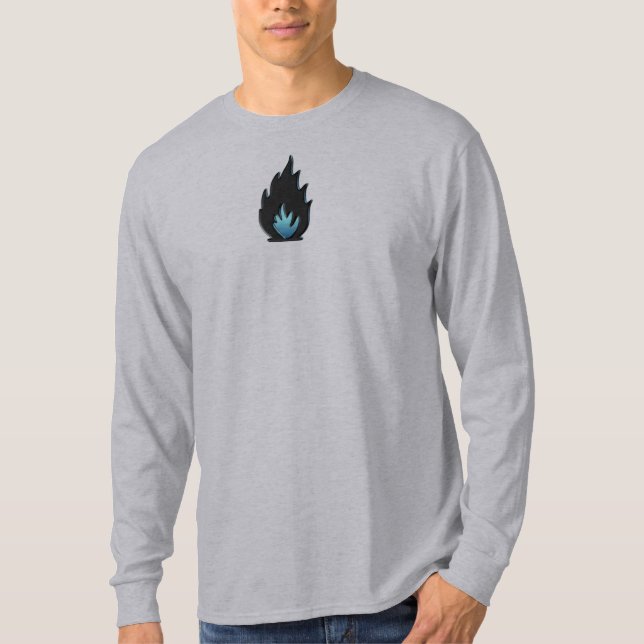 T-shirt Flamme noire et bleue (Devant)