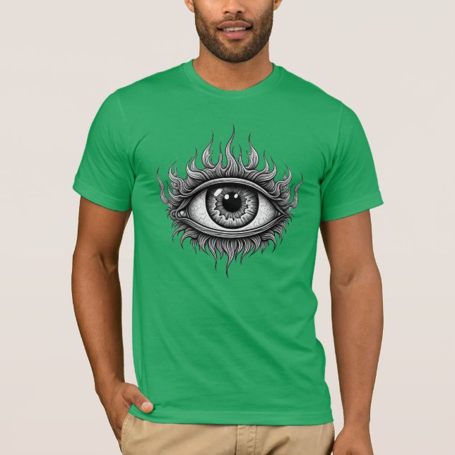 T-shirt Flamme troisième conception des yeux (Devant)
