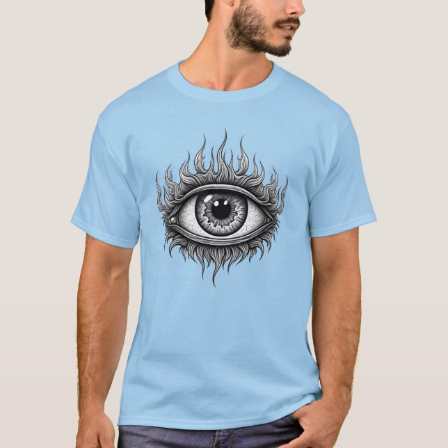 T-shirt Flamme troisième conception des yeux (Devant)