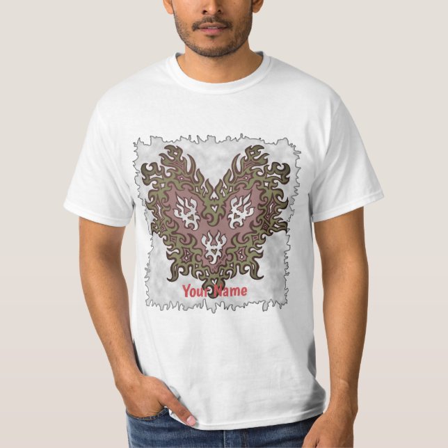 T-shirt Flammes de cœur tribales  (Devant)