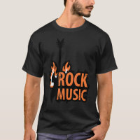 Flammes De Guitare Et Rocher Et Rouleau