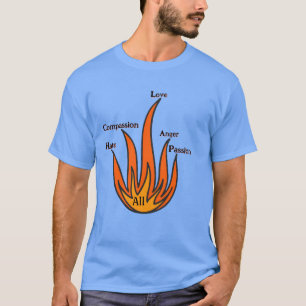 T-shirt "Flammes de l'émotion" - Conception incend