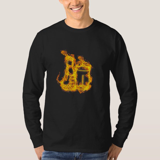 T-shirt Flammes de tube de test incendie Kit de science en (Devant)