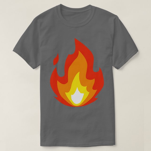 T-shirt Flammes d'illustration d'icônes de feu chaud (Design devant)