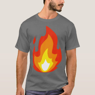 T-shirt Flammes d'illustration d'icônes de feu chaud