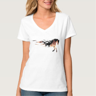 T-shirt Flammes du cheval, Logo du cheval, Cheval