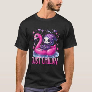 T-shirt Flamngo Flamingoween fantôme