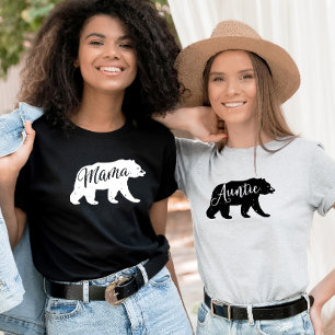 T-shirt Flannel Aventure Mama Baby shower Ours