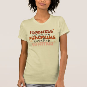 T-shirt Flannels Hayrides Chandails Citrouille Bonfires Au