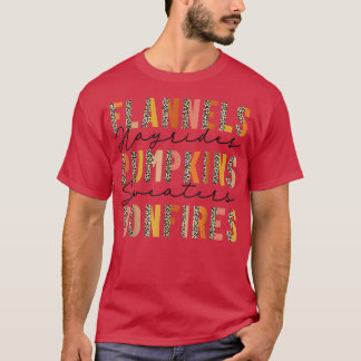 T-shirt Flannels Hayrides Chandails Citrouille Bonfires Re