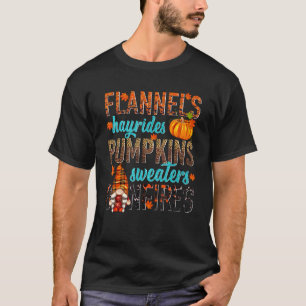 T-shirt Flannels Hayrides Chandails Citrouille Bonfires Sp