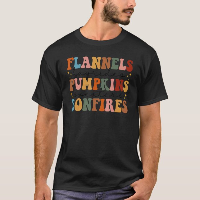 T-shirt Flannels Hayrides Citrouille Sweaters Vintages Bon (Devant)