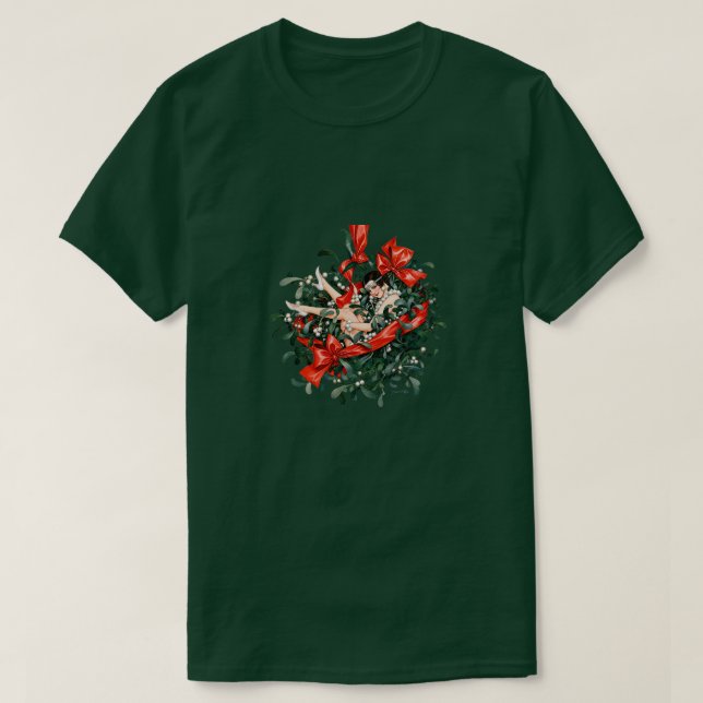 T-shirt Flapper des années 1920 sous le gui  (Design devant)