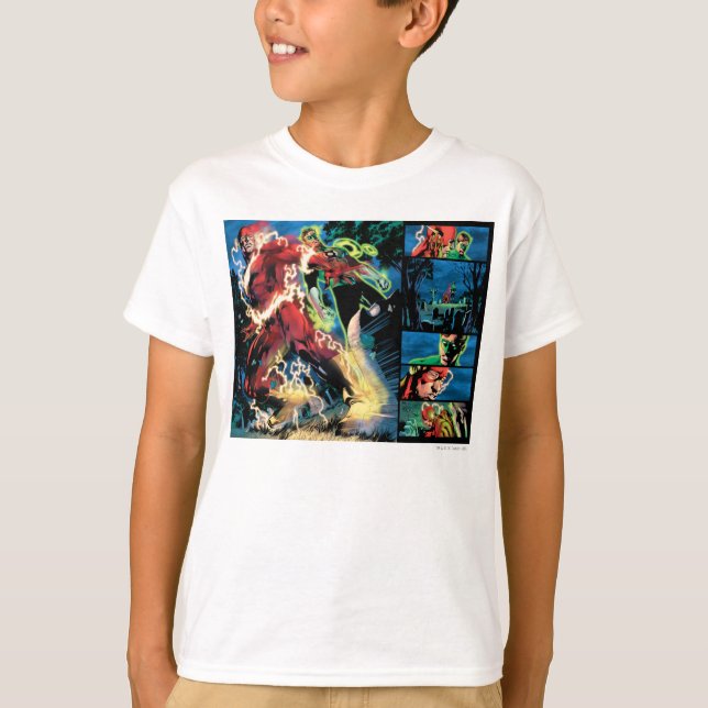 T-shirt Flash and Green Lantern Panel (Devant)