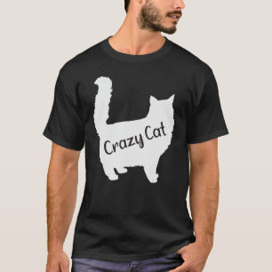 T-shirt Flash Crazy Cat Pour Citations Essentielles