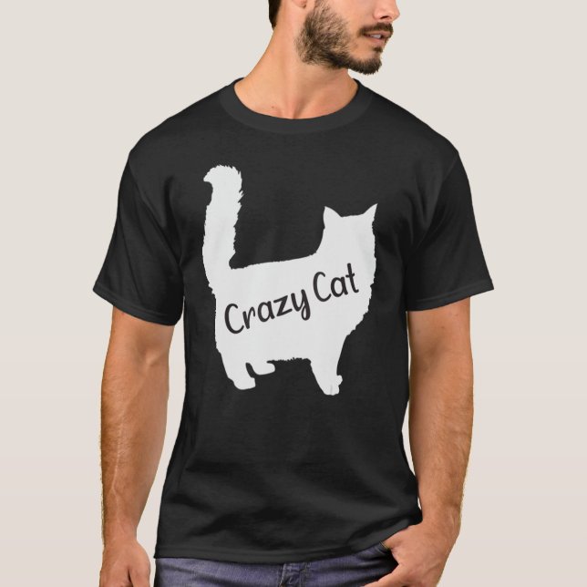 T-shirt Flash Crazy Cat Pour Citations Essentielles (Devant)