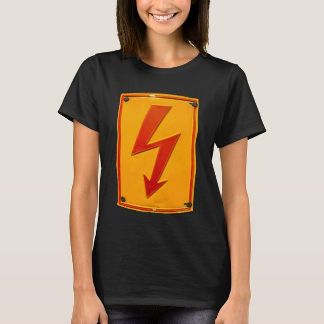 T-shirt Flash d'action électricien haute tension (Devant)